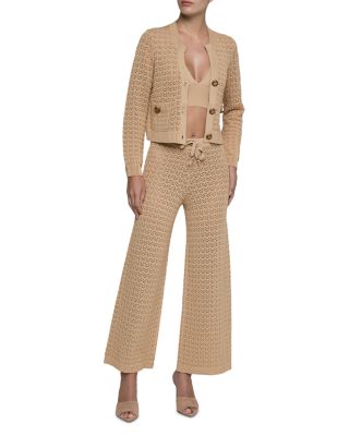 Gaelle Pointelle Knit Pants