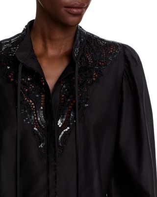 Harper Sequinned Embroidered Blouse