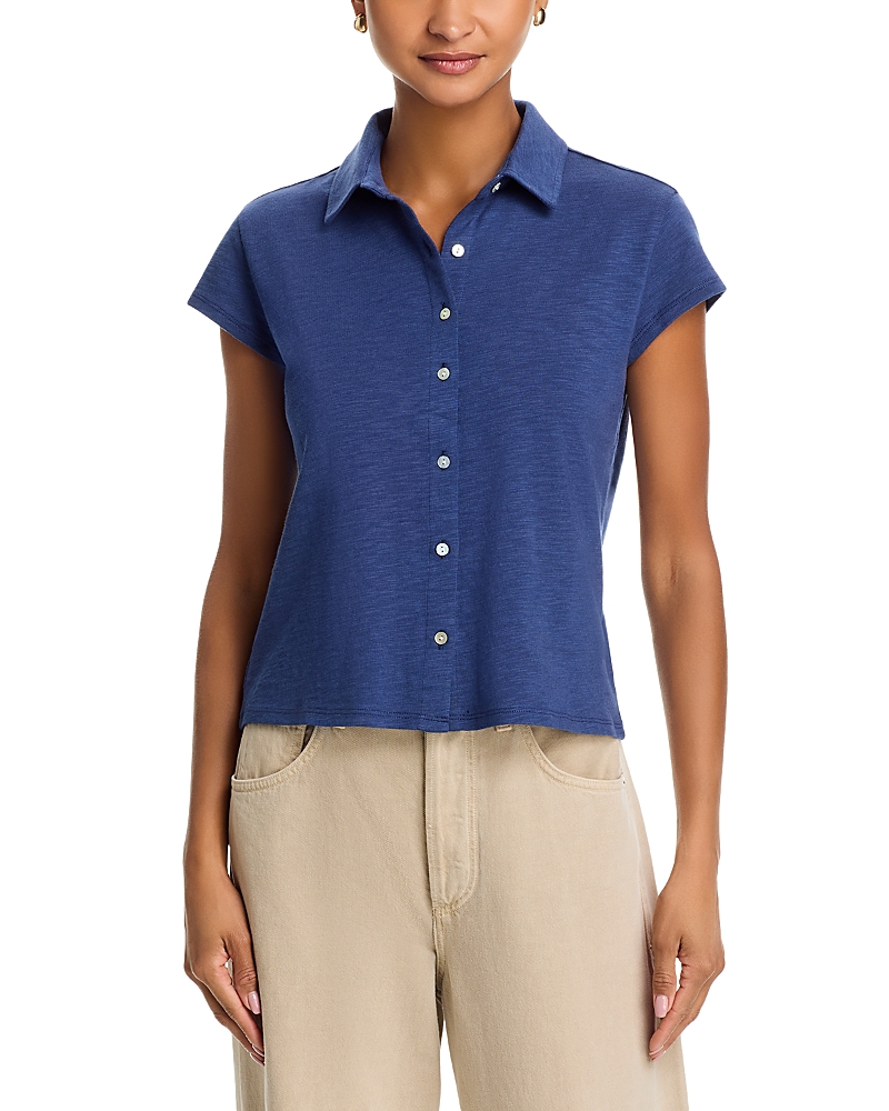 Bella Dahl Cap Sleeve Button Front Shirt