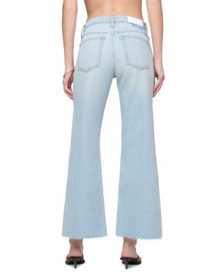 Cropped Mid Rise Wide Leg Jeans in Silver Springs