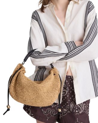 Madewell Camren Gathered Raffia Shoulder Bag | Bloomingdale's Handbags