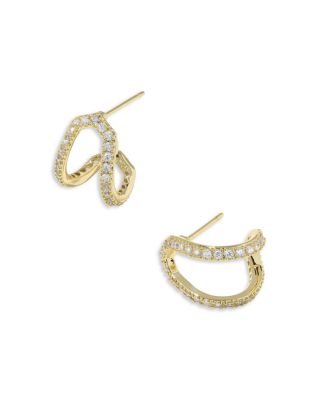 Daphne Pav&eacute; Huggie Earrings 
