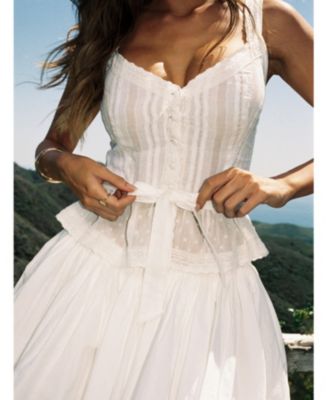  Aliya Cotton Poplin Button Up Sleeveless Top