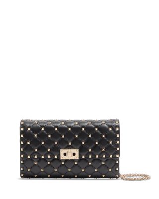 Rockstud Spike Embellished Leather Shoulder Bag