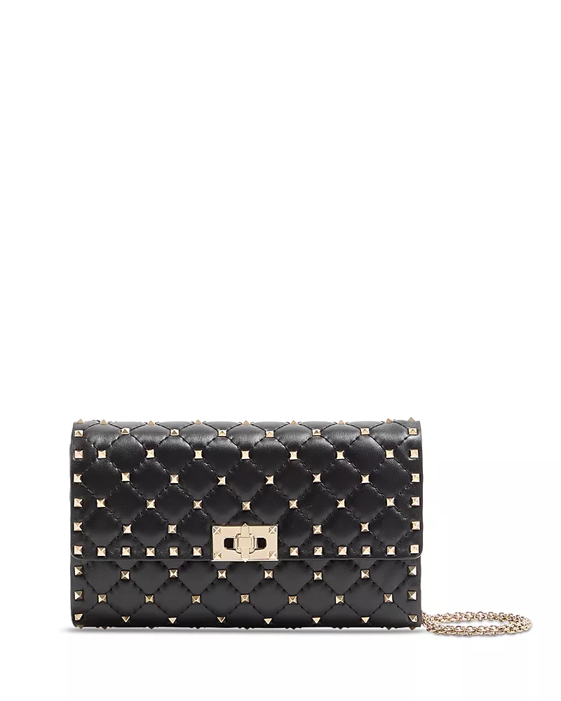 Valentino Garavani Rockstud Spike Embellished Leather Shoulder Bag