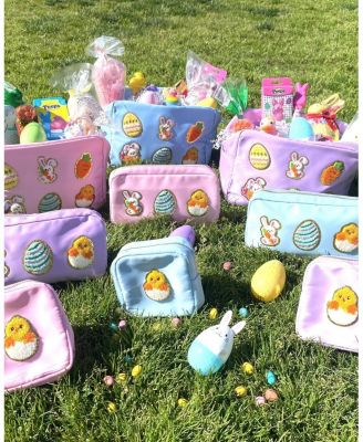 Girls' Nylon Pouch with Easter Patches, Small