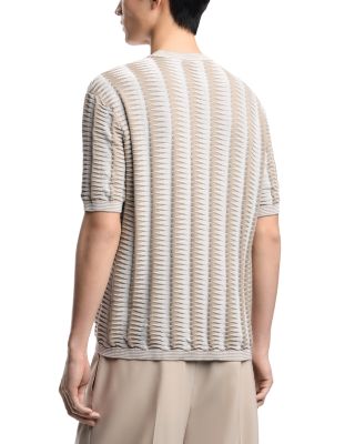 Regular Fit Two Tone Jagged Motif Sweater T-Shirt