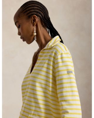 Striped Split Placket Mariner Tee