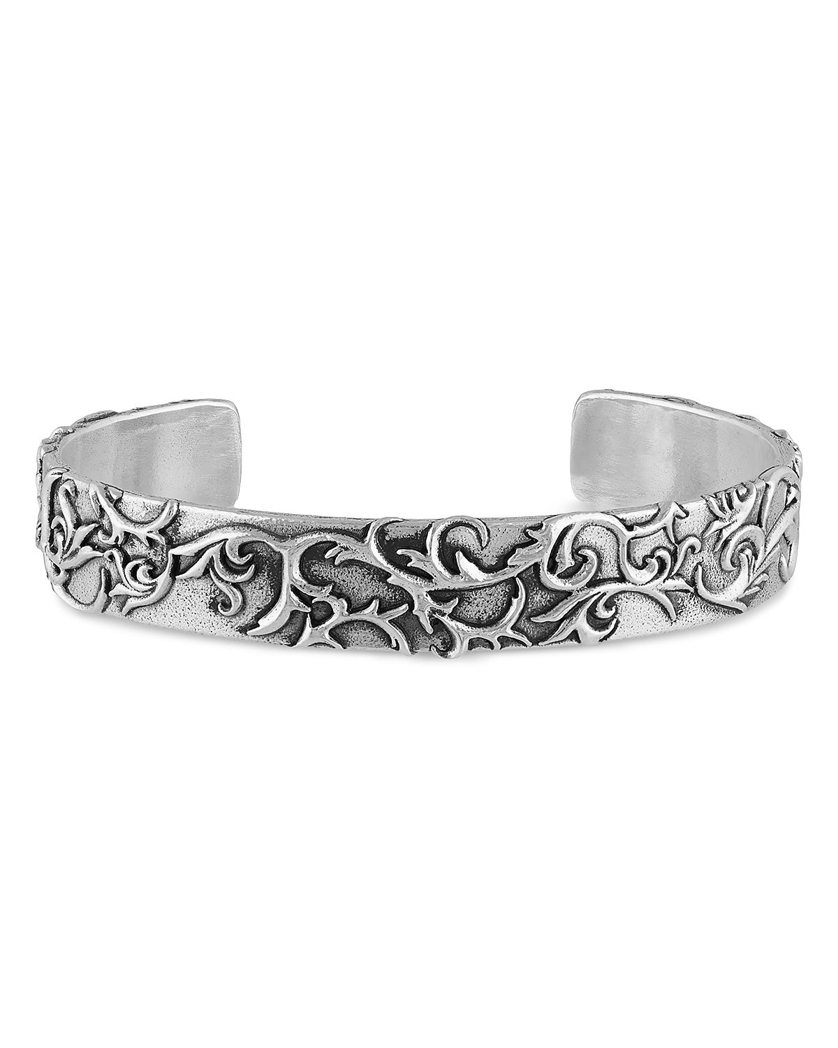 John Varvatos Men's Sterling Silver Gothic Design Cuff Bracelet