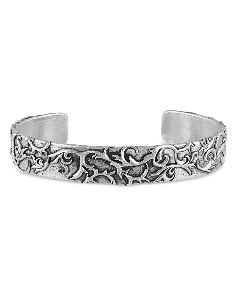 John Varvatos Men's Sterling Silver Gothic Design Cuff Bracelet