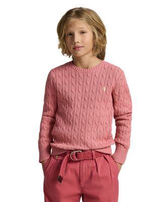 Boys' Cable Knit Cotton Sweater - Big Kid