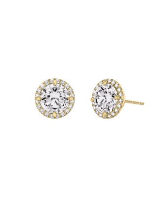  Halo Stud Earrings in 14K Gold, 2.0ctw Round Brilliant Lab Grown Diamond