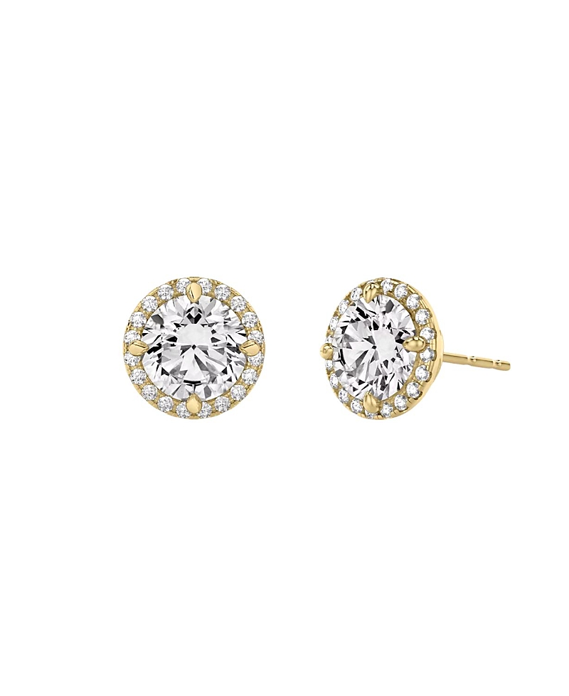 Vrai Halo Stud Earrings in 14K Gold, 2.0ctw Round Brilliant Lab Grown Diamond