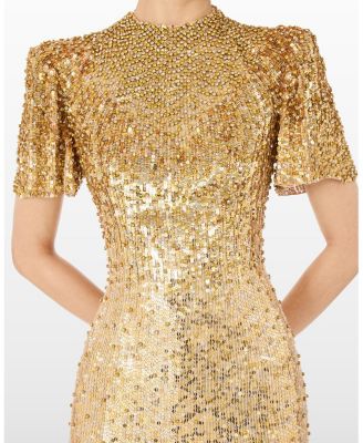 Jourdain Sequin-Embellished Gown