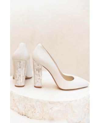  Women's Camille Pointed Toe Pearl Heel Pump
