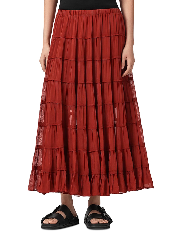 Allsaints Eva Tiered Maxi Skirt