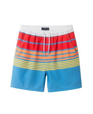 Boys' Stripe Comfort-Stretch Lined Boardshort - Big Kid