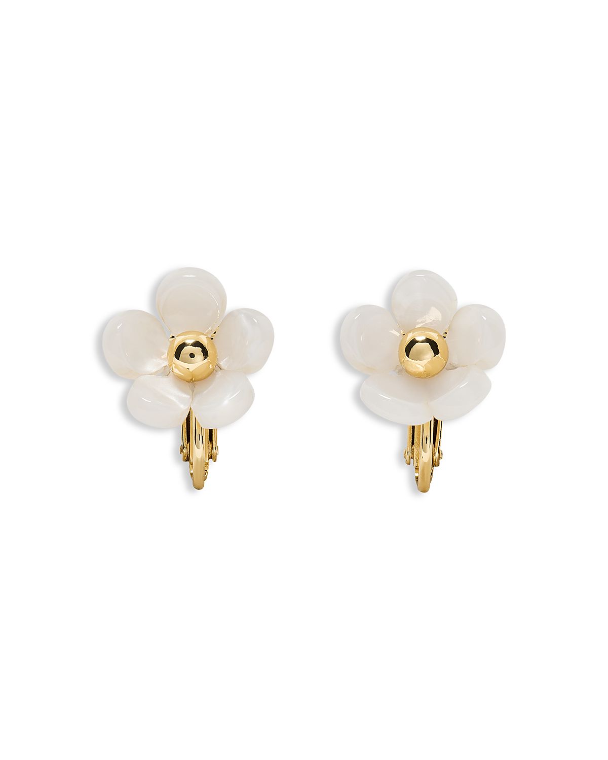 kate spade new york Summer Daze Flower Clip On Stud Earrings