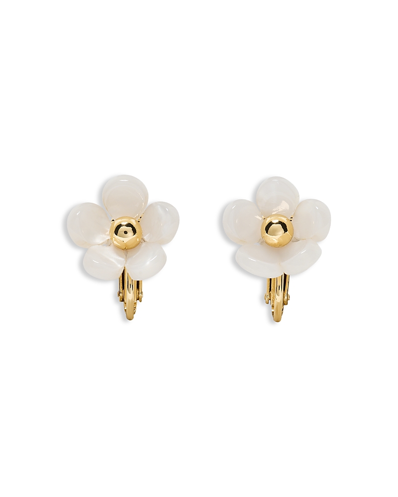 kate spade new york Summer Daze Flower Clip On Stud Earrings