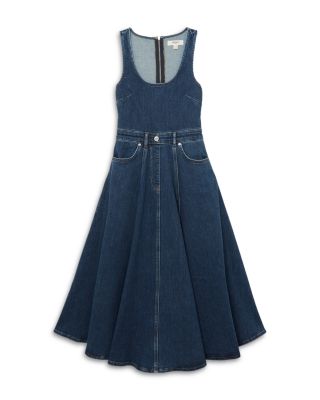 bloomingdale's denim dress Elan Cotton Denim Tiered Shirt Dress