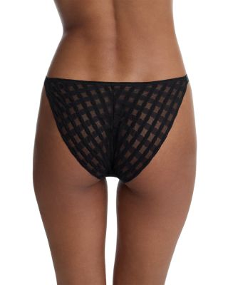 Bonbon Gingham Lace String Bikini