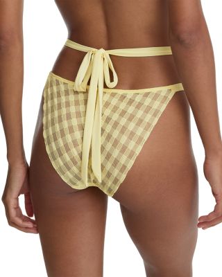 Bonbon Gingham Lace Half Apron