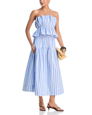 Stripe TubeTop & Midi Skirt Set - Exclusive