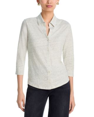Stretch Linen Button Up Shirt