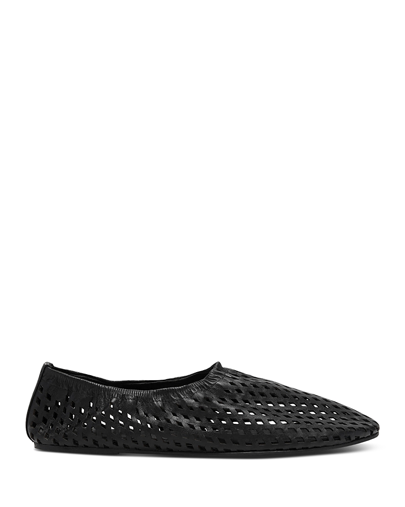 Whistles Women's Laser Cut Leather Ballet Pumps