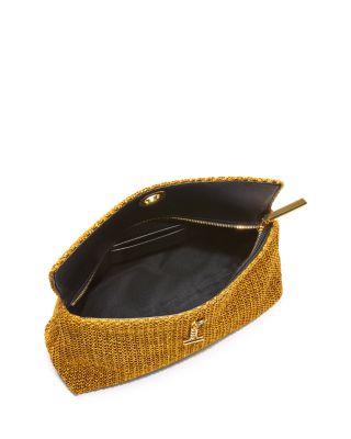 Anchor Raffia Effect Clutch