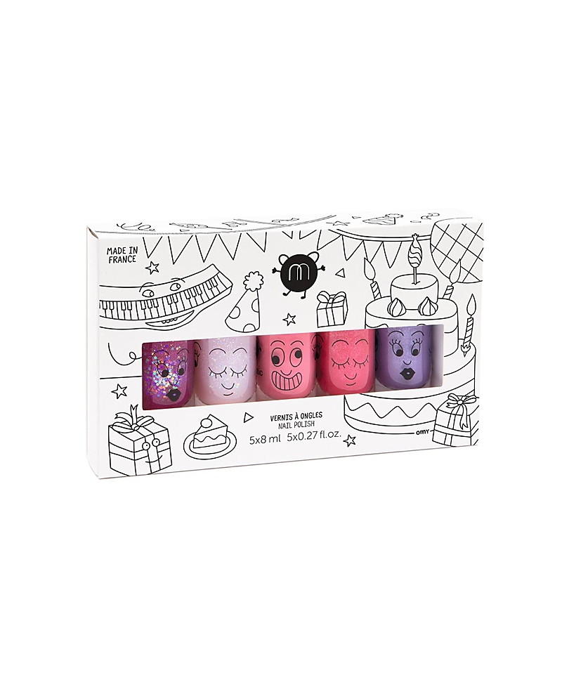 Nailmatic 5 Nail Polishes Set Party - Age 3-10 Years In White