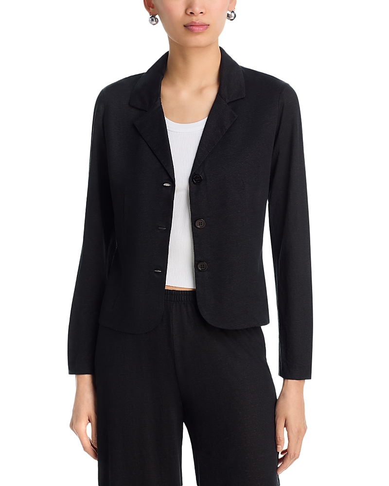 Majestic Filatures Linen Stretch Three Button Blazer