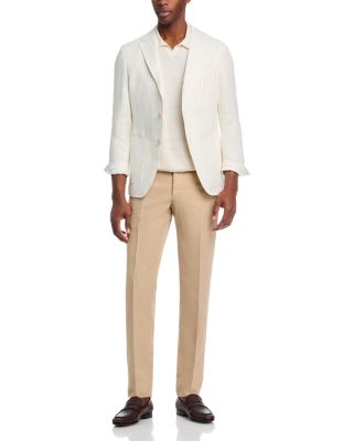 Tonal Stripe Knit Polo Shirt