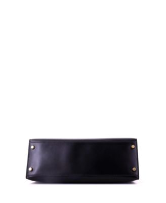 Kelly 32 Handbag Black Box Calf with Gold Hardware