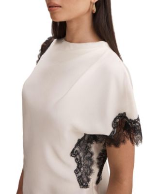 Dixie Asymmetric Lace Top