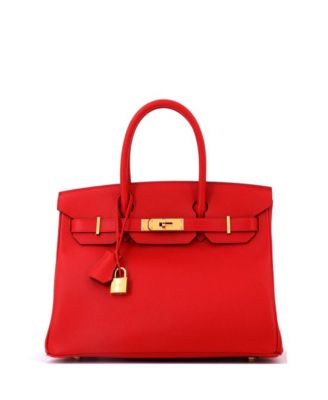 Birkin 30 Handbag Red Epsom with Gold Hardware
