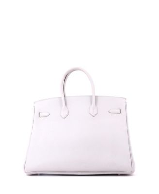 Birkin 35 Handbag Grey Clemence with Palladium Hardware