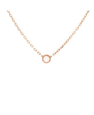  Small Cartier D'Amour Pendant Necklace 18K Rose Gold with Diamond, 16"