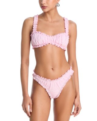 Evander Ruched Bikini Top & Maelie Ruched Bikini Bottom
