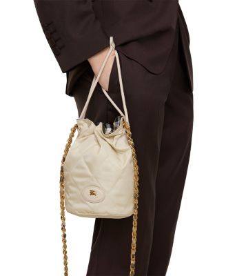 Quilted & Check Reversible Horseshoe Chain Pouch