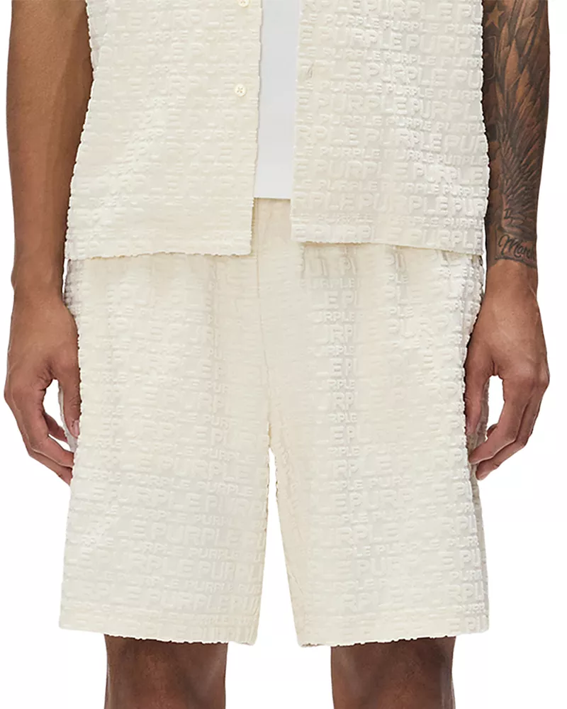 Purple Brand Regular Fit 7.8 Terry Towel Logo Shorts
