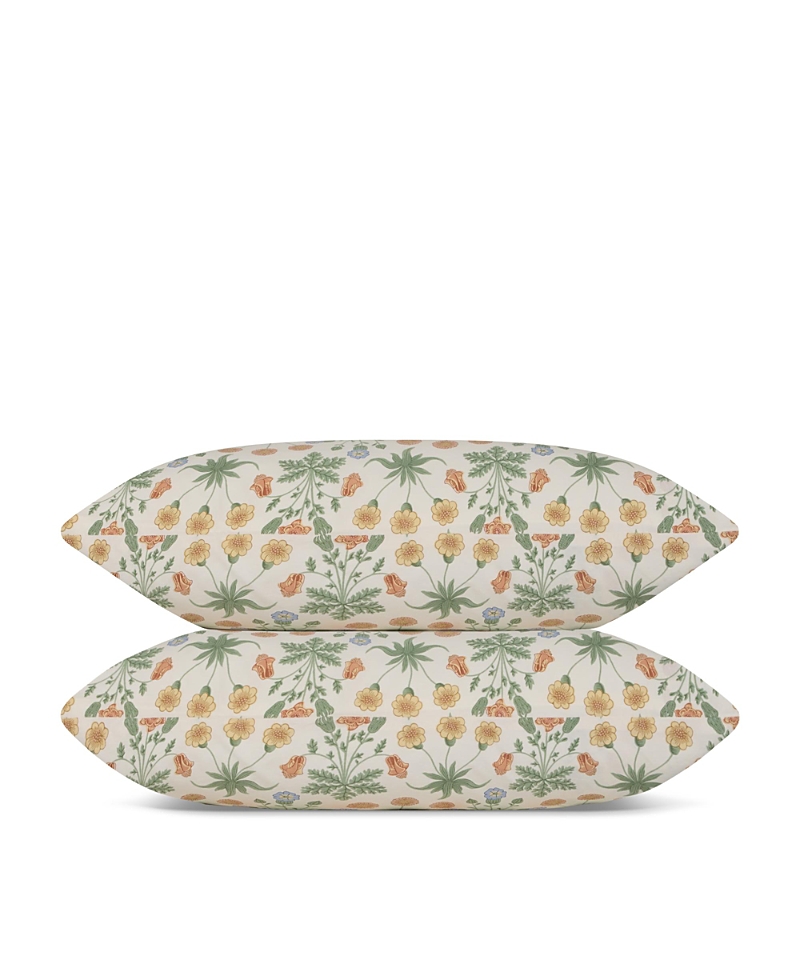 Piglet in Bed Morris & Co Daisy Cotton Pillowcase Pair, Standard