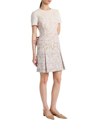 Indira Short Sleeve A-Line Dress in Ombre Jacquard