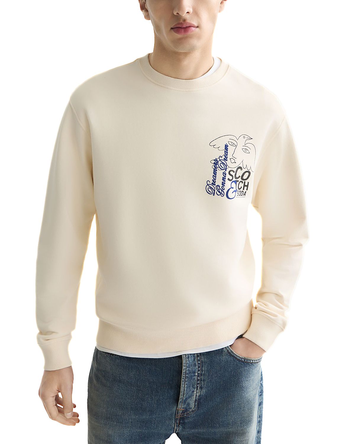 Scotch & Soda Logo Graphic Crewneck Sweatshirt