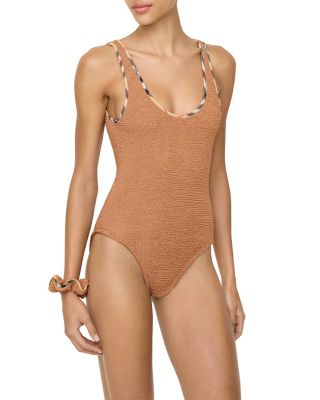 Hunza G x Burberry Faye Original Crinkle™ One Piece Swimsuit