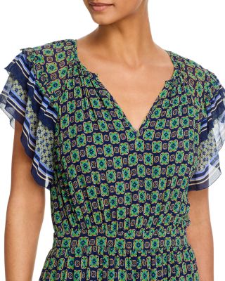 Cheryl Ruffle Sleeve Dress