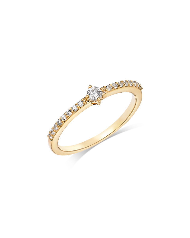 Bloomingdale's Fine Collection Diamond Pave Band Stacking Ring in 14K Yellow Gold, 0.25 tcw