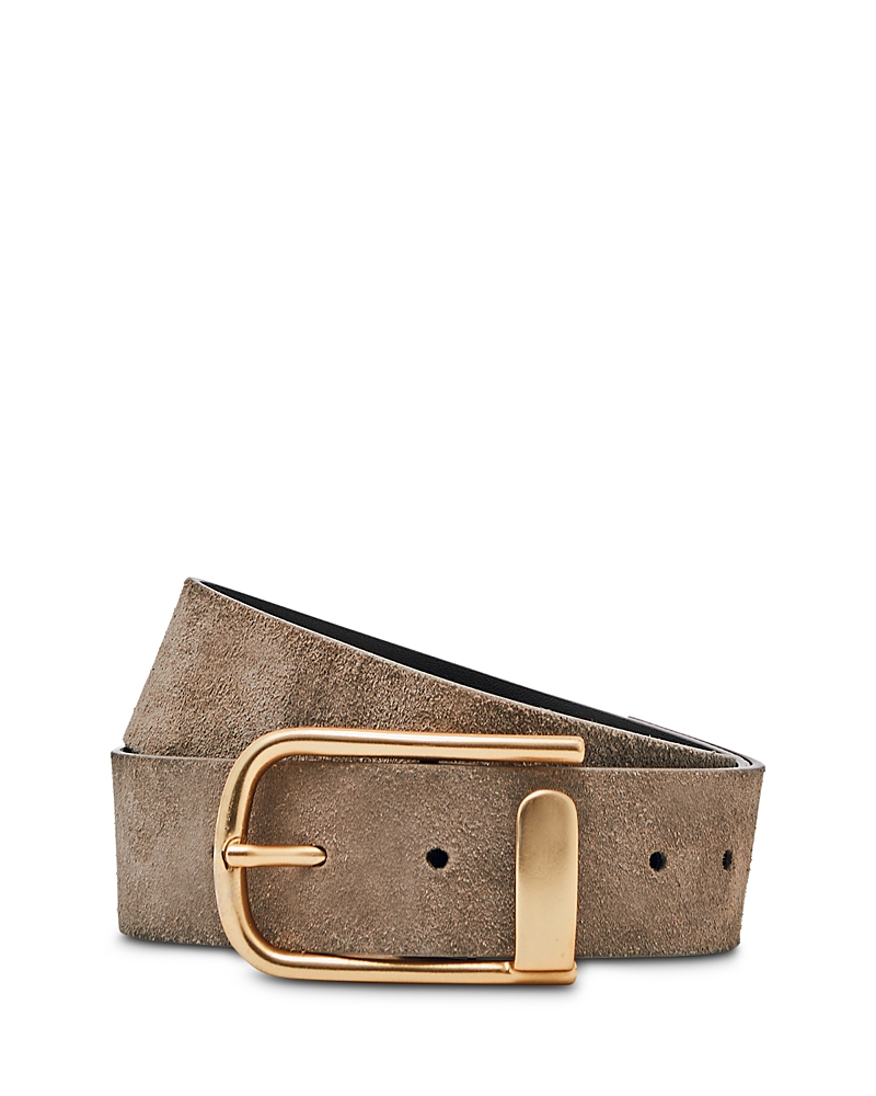 Reiss Women's Iyla Half Keeper Suede Belt