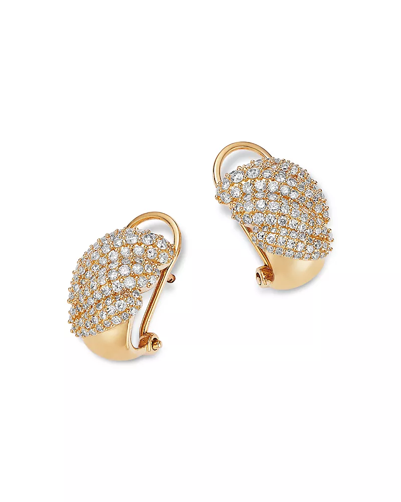 Bloomingdale's Fine Collection Pave Diamond Statement Earrings in 14K Yellow Gold, 1.0 tcw