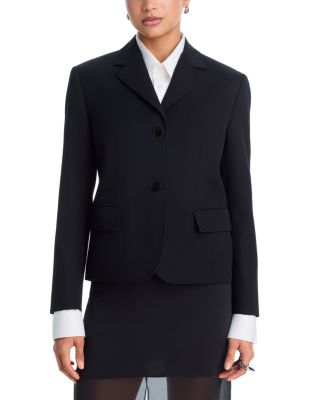 Jil Sander Slim Cropped Blazer In Black